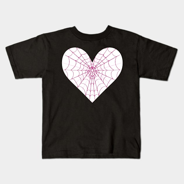 Spider Web Heart V10 Kids T-Shirt by IgorAndMore